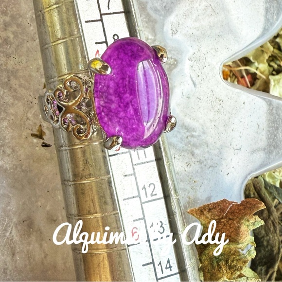 Purple kunzite Stone Silver Ring - Picture 1 of 1